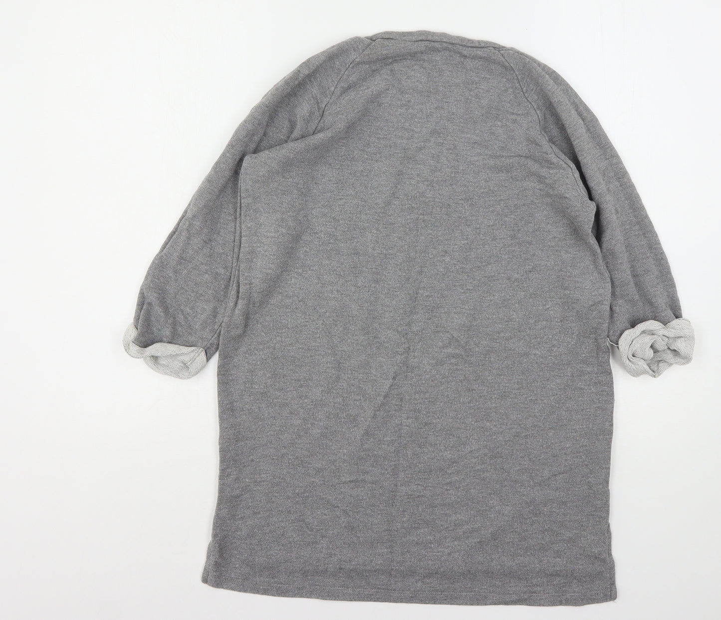 TU Womens Grey  Vinyl Pullover Sweatshirt Size 10