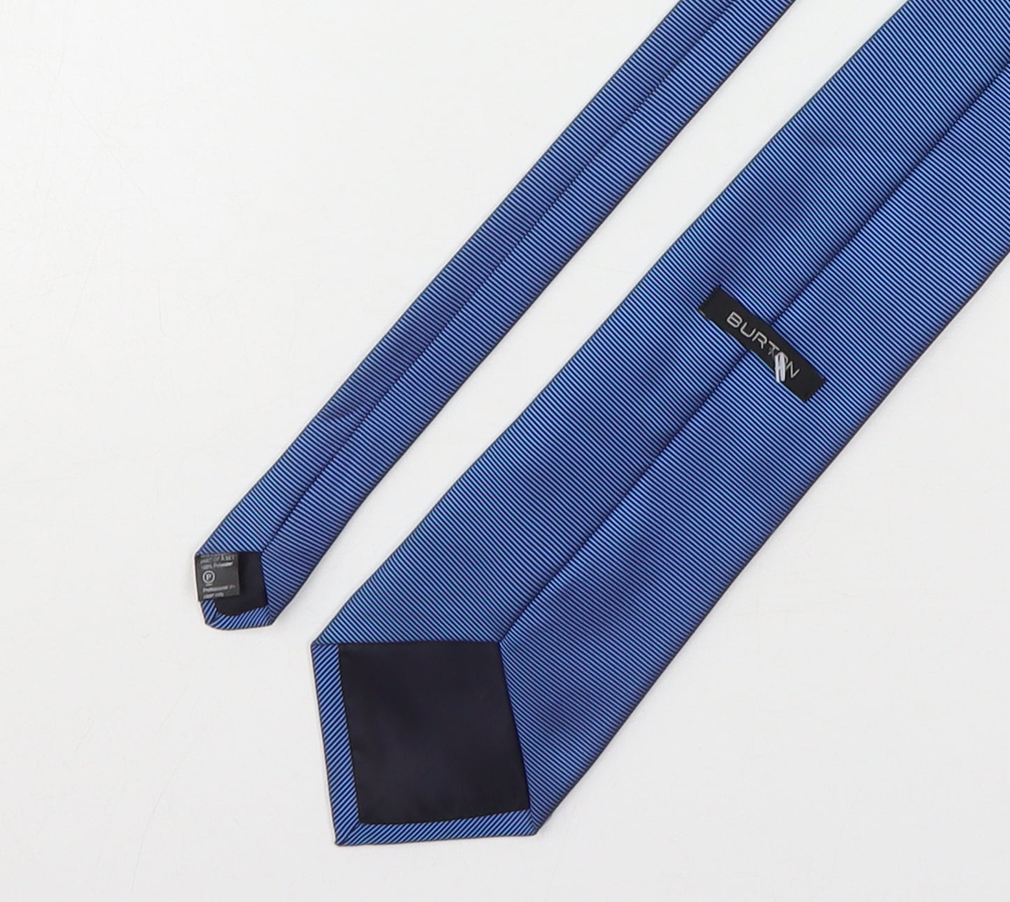 Burton  Mens Blue Striped Polyester Pointed Tie One Size