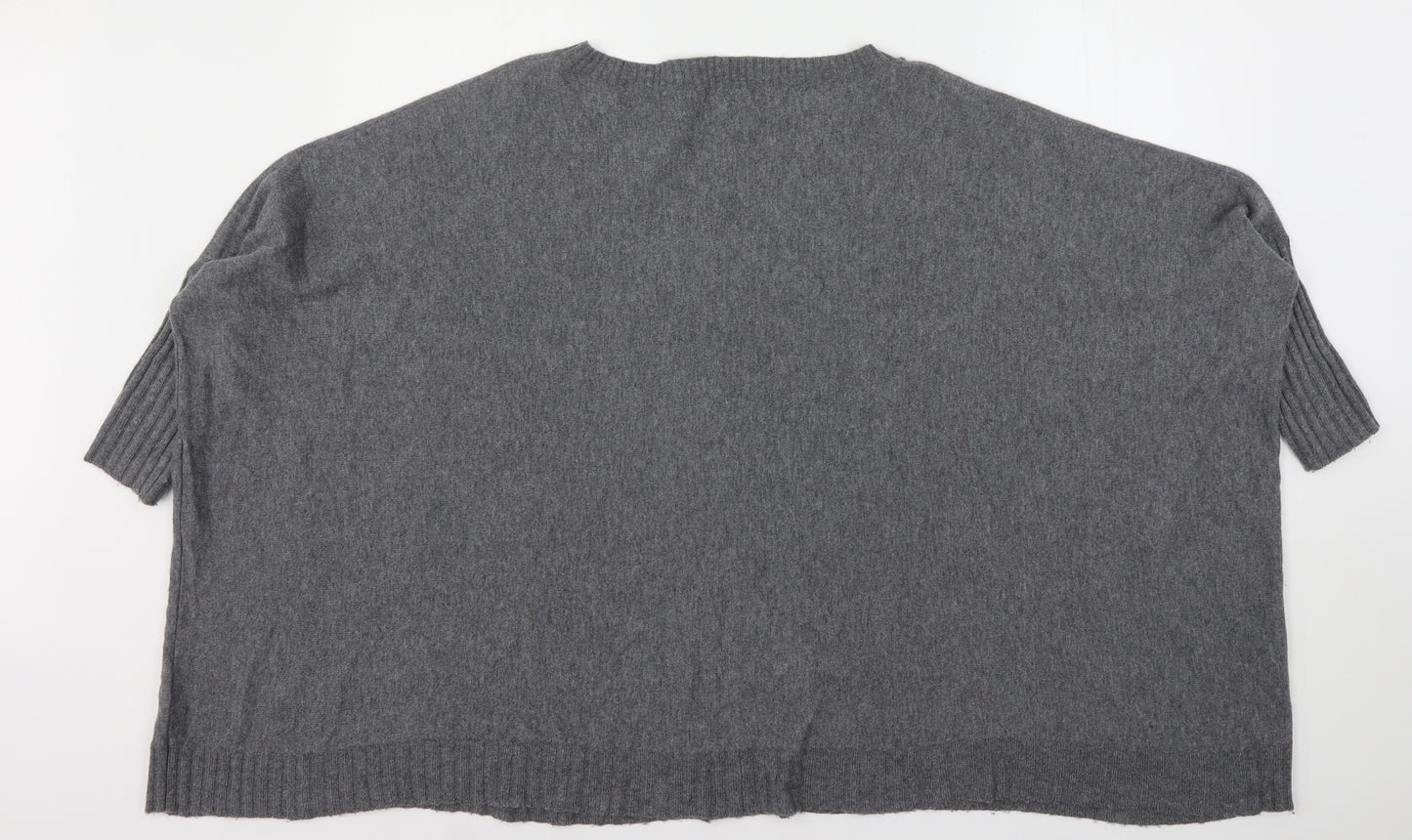 Monsoon Womens Grey Round Neck  Viscose Pullover Jumper Size M