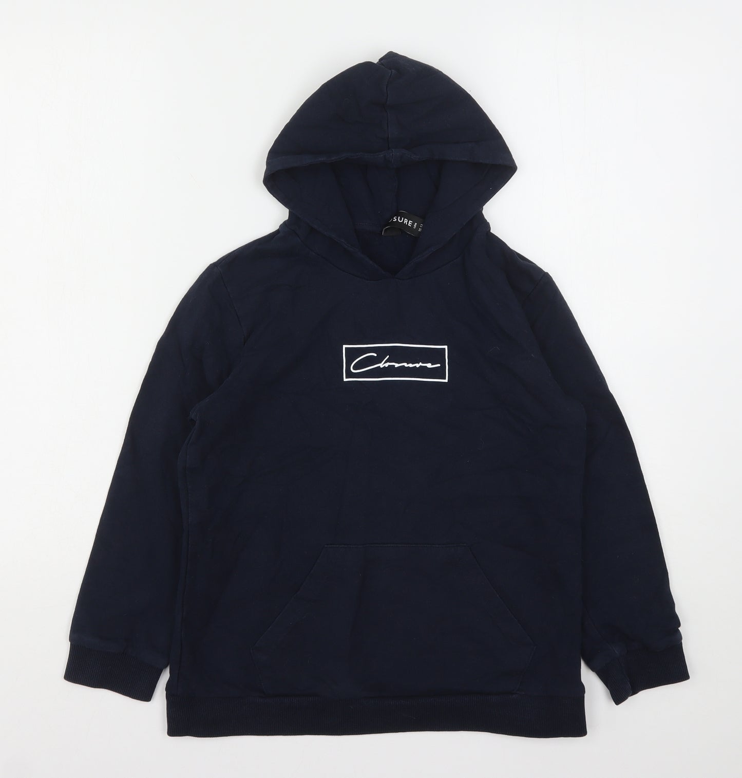 Closure Boys Blue  Cotton Pullover Hoodie Size 12-13 Years