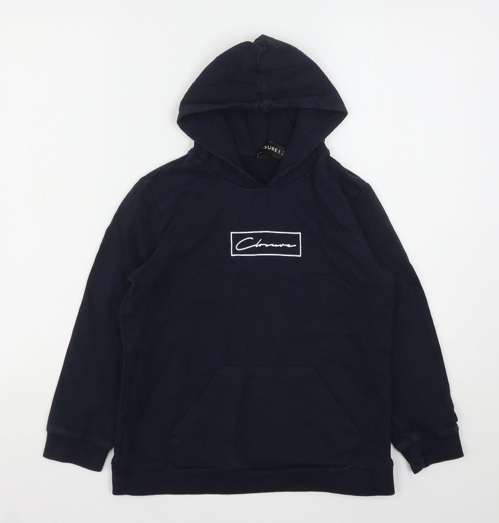 Closure Boys Blue  Cotton Pullover Hoodie Size 12-13 Years