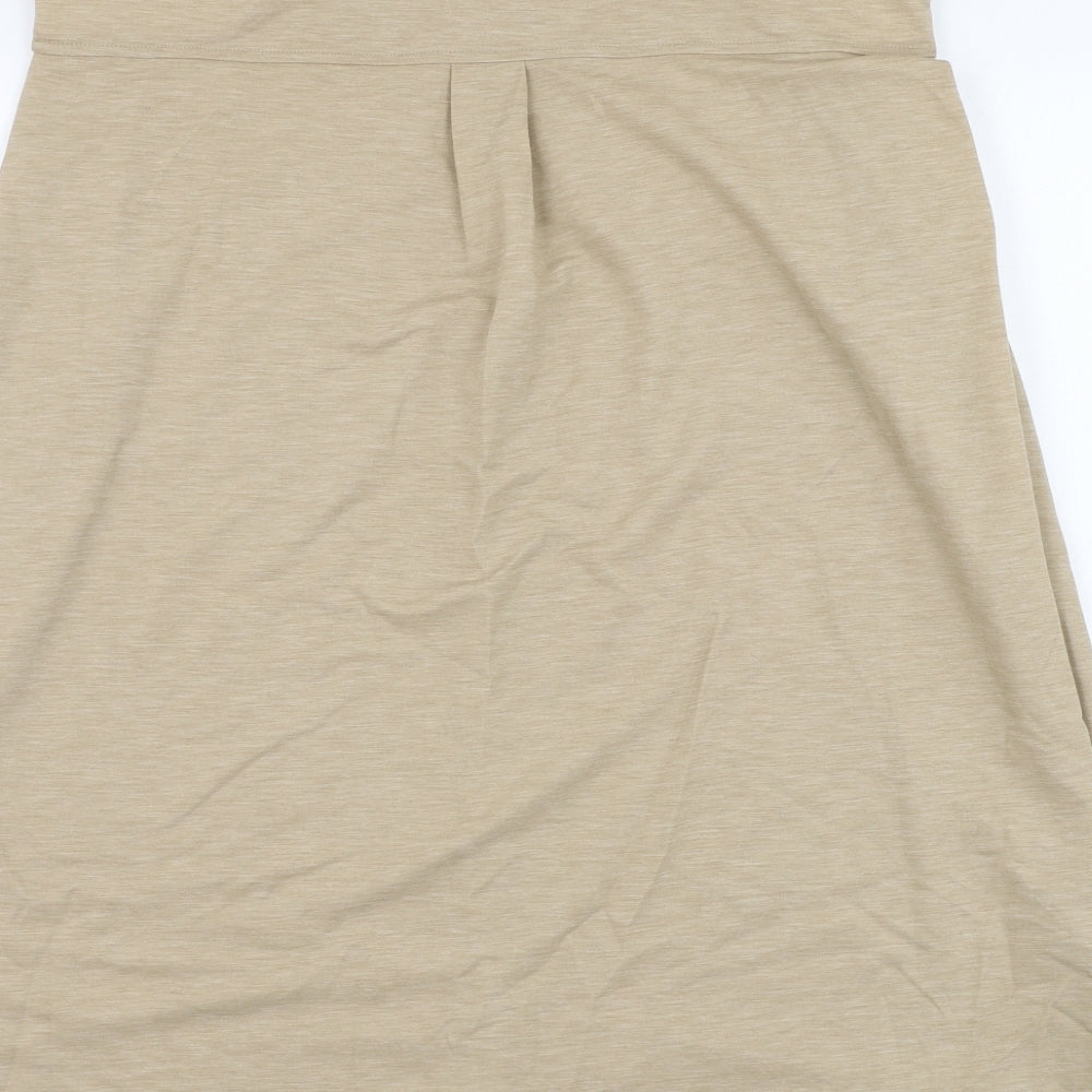 NEXT Womens Brown  Polyester Basic Button-Up Size 22 Collared