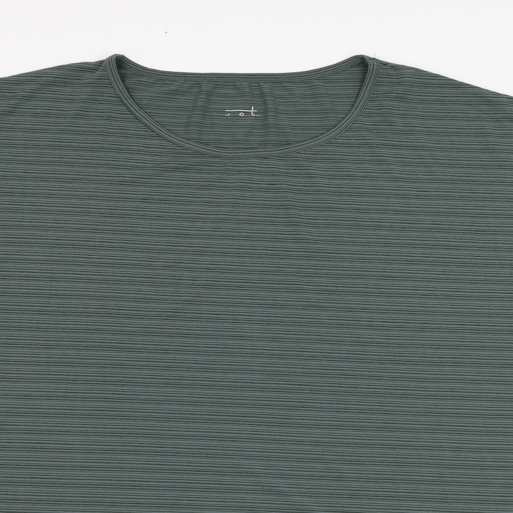 Dunnes Stores Womens Green  Polyester Basic T-Shirt Size 20 Round Neck Pullover