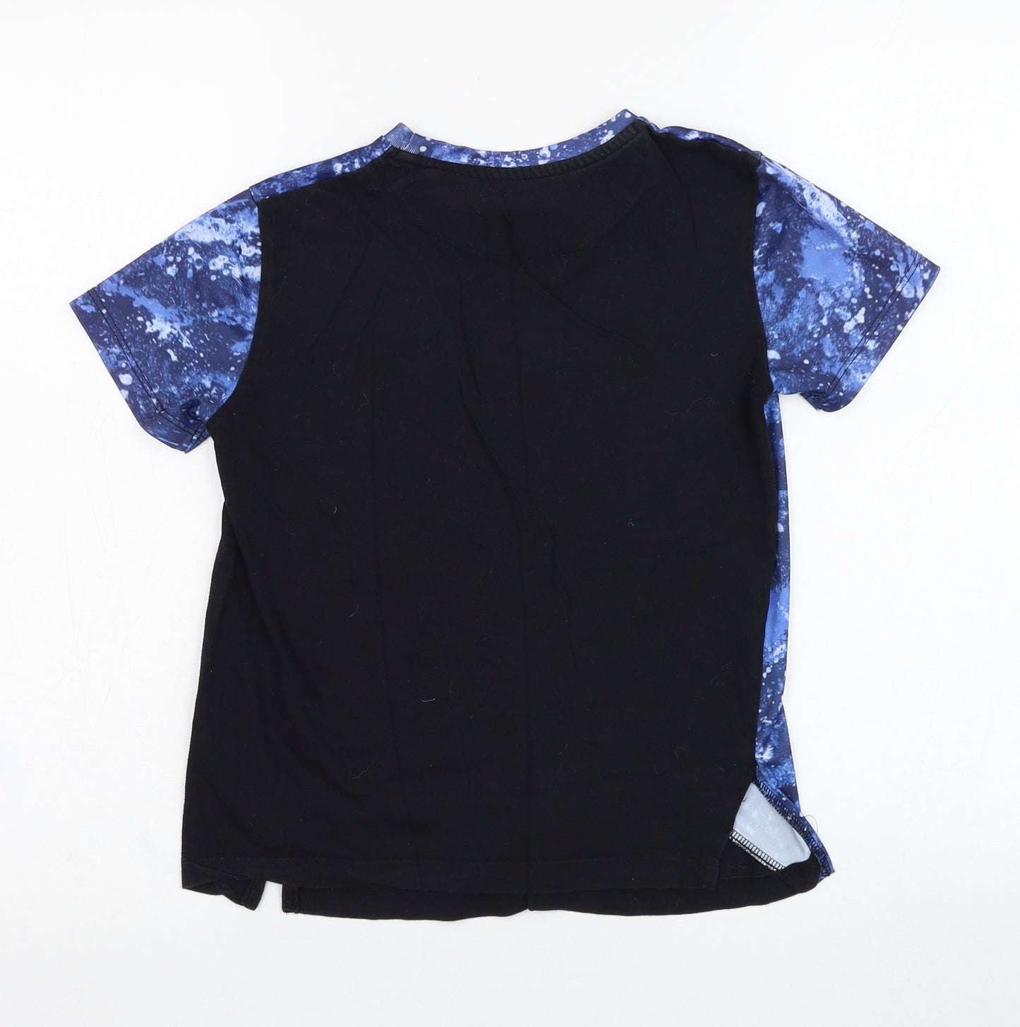 Peacocks Boys Black  Cotton Basic T-Shirt Size 9-10 Years Round Neck Pullover - #Legend