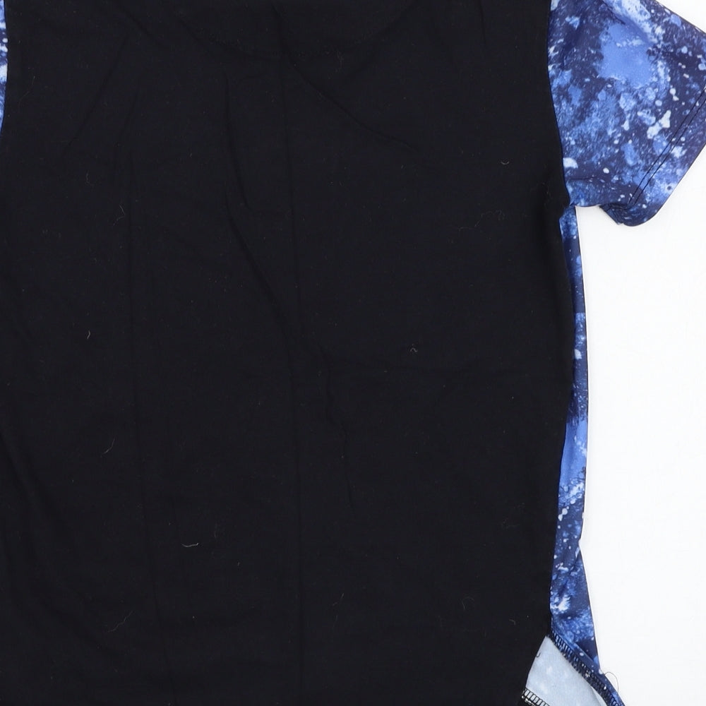 Peacocks Boys Black  Cotton Basic T-Shirt Size 9-10 Years Round Neck Pullover - #Legend