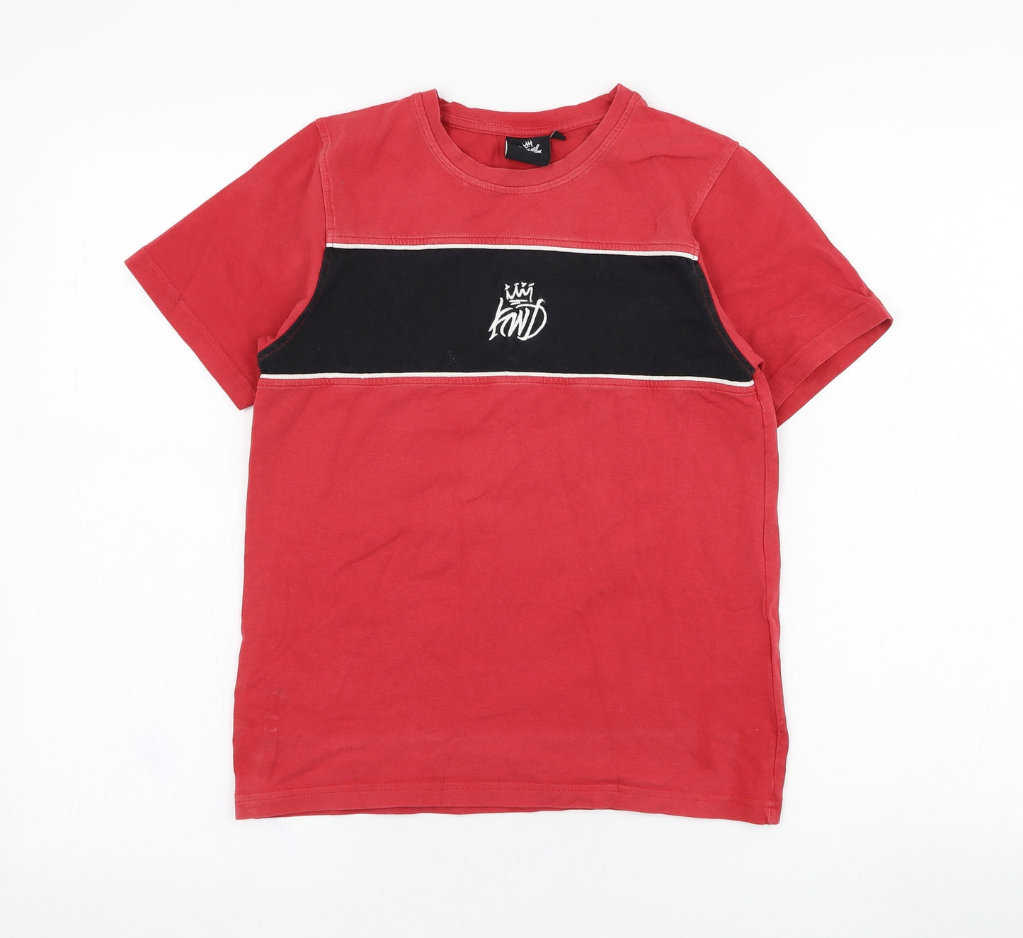 Kings Will Dream Boys Red  Cotton Basic T-Shirt Size 12-13 Years Round Neck Pullover
