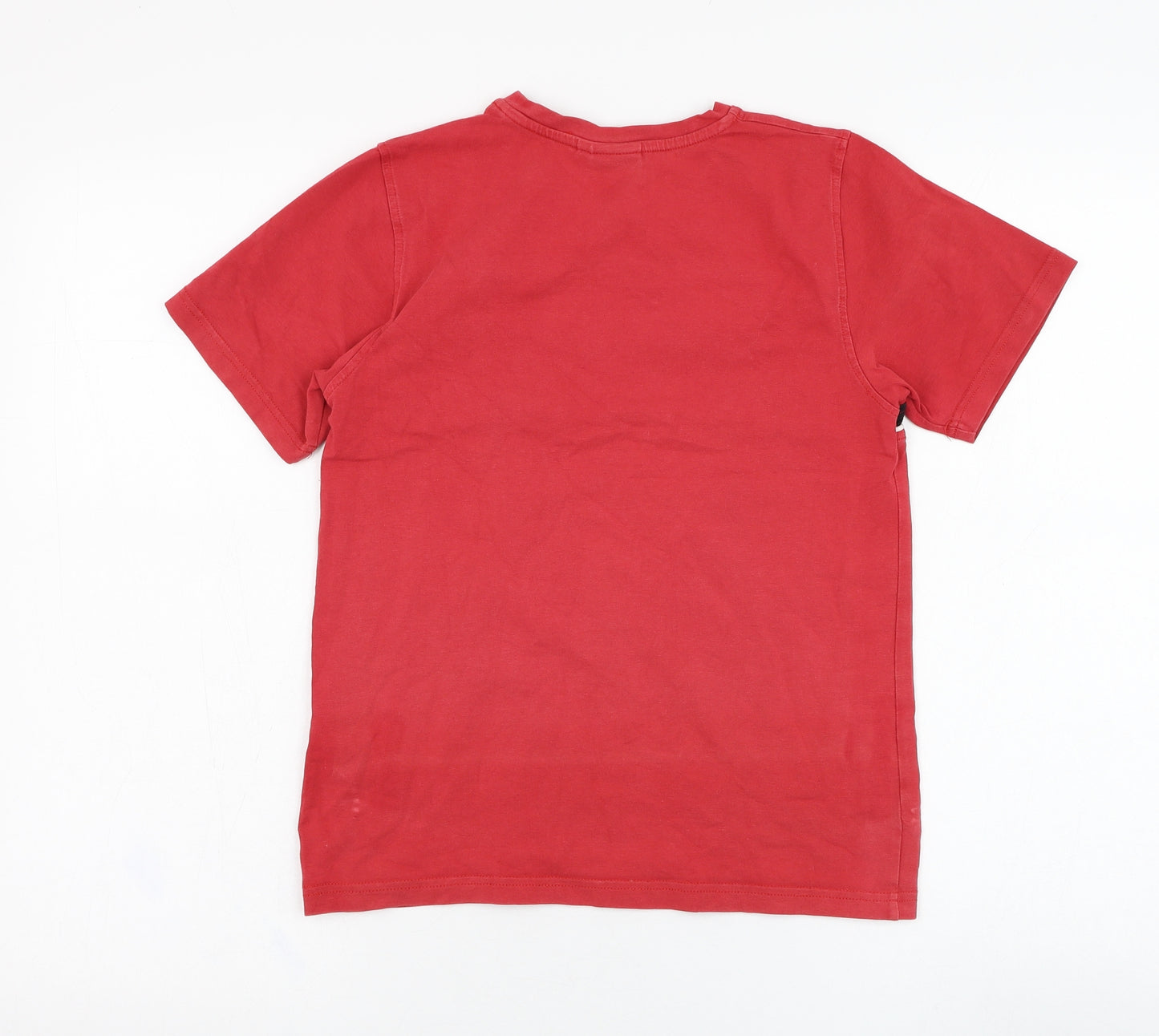 Kings Will Dream Boys Red  Cotton Basic T-Shirt Size 12-13 Years Round Neck Pullover