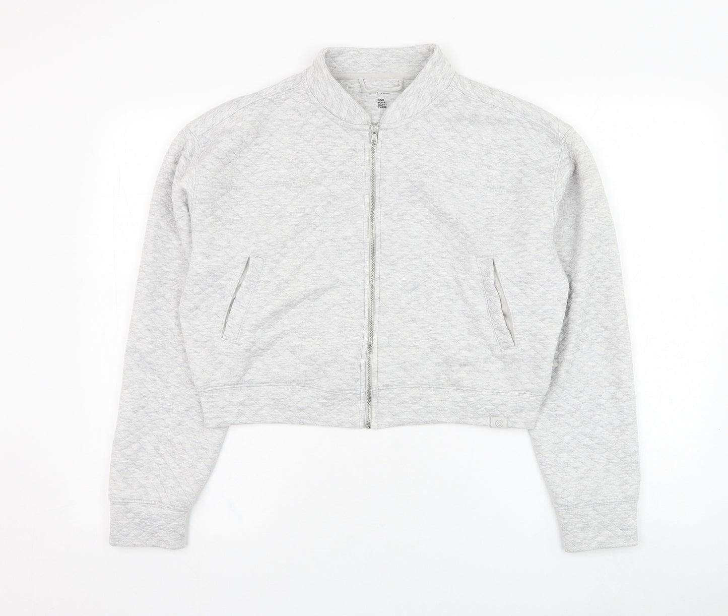 Gilly Hicks Womens Grey  Polyester Full Zip Sweatshirt Size S  Zip - Cropped
