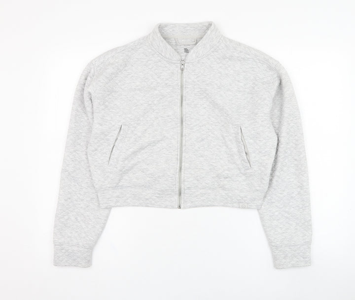 Gilly Hicks Womens Grey  Polyester Full Zip Sweatshirt Size S  Zip - Cropped
