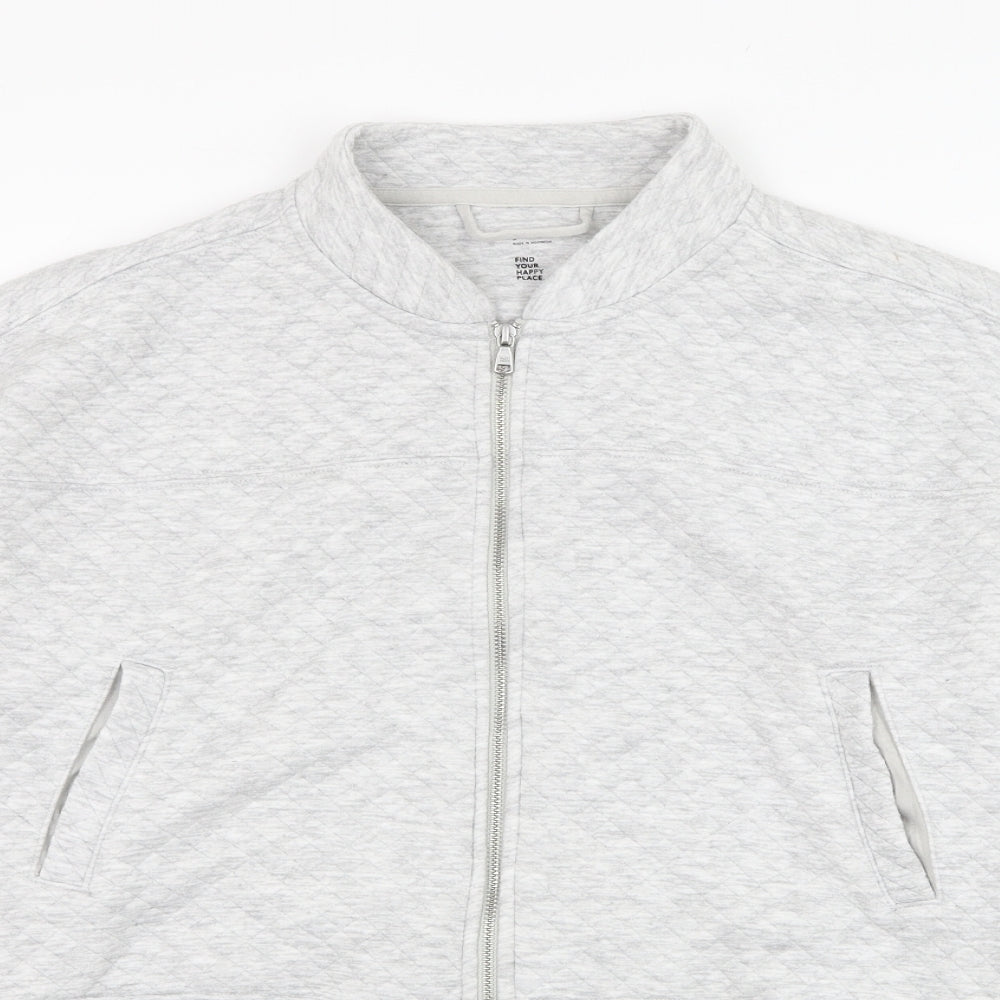 Gilly Hicks Womens Grey  Polyester Full Zip Sweatshirt Size S  Zip - Cropped