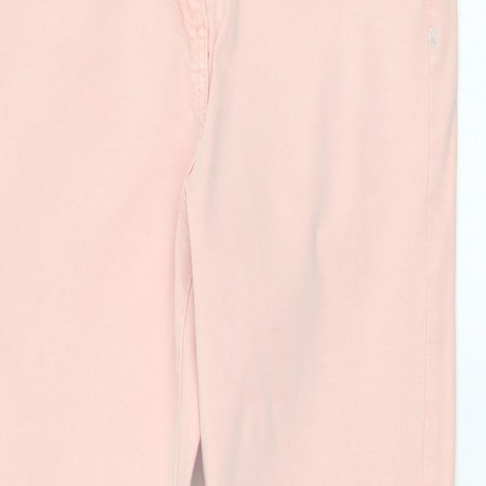 NEXT Womens Pink  Cotton Straight Jeans Size 10 L26 in Regular Zip
