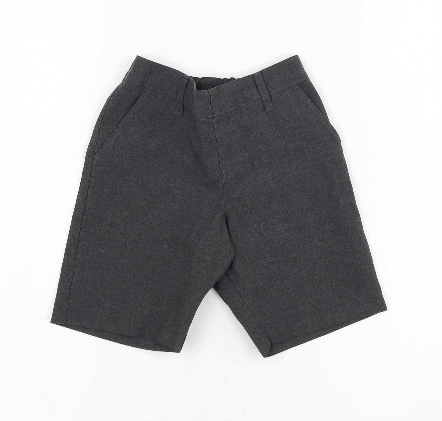 Marks and Spencer Boys Grey  Polyester Bermuda Shorts Size 3-4 Years  Regular Zip