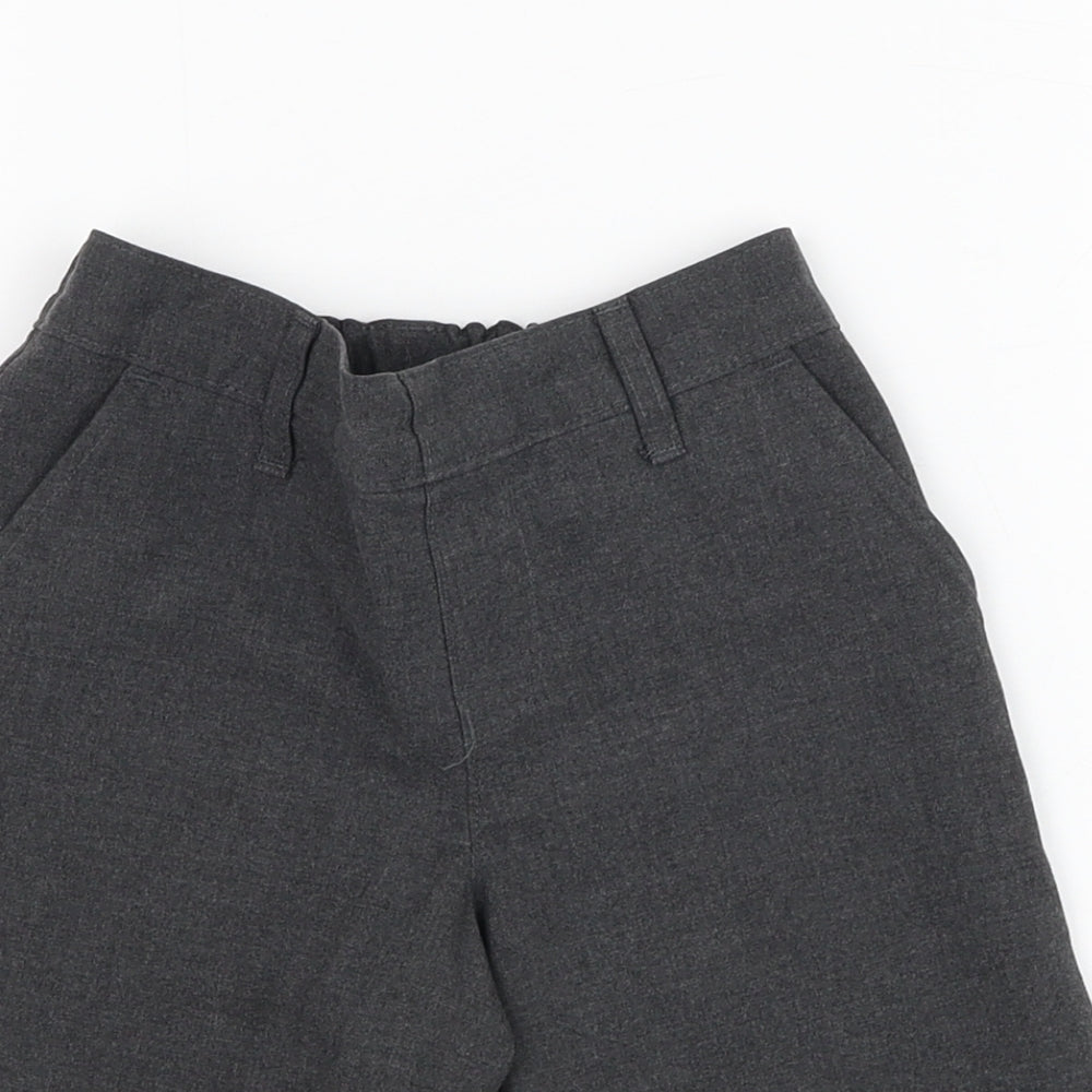 Marks and Spencer Boys Grey  Polyester Bermuda Shorts Size 3-4 Years  Regular Zip