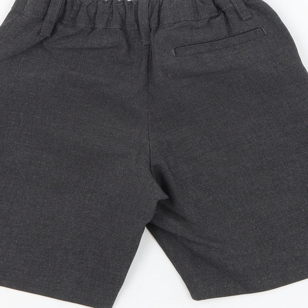 Marks and Spencer Boys Grey  Polyester Bermuda Shorts Size 3-4 Years  Regular Zip