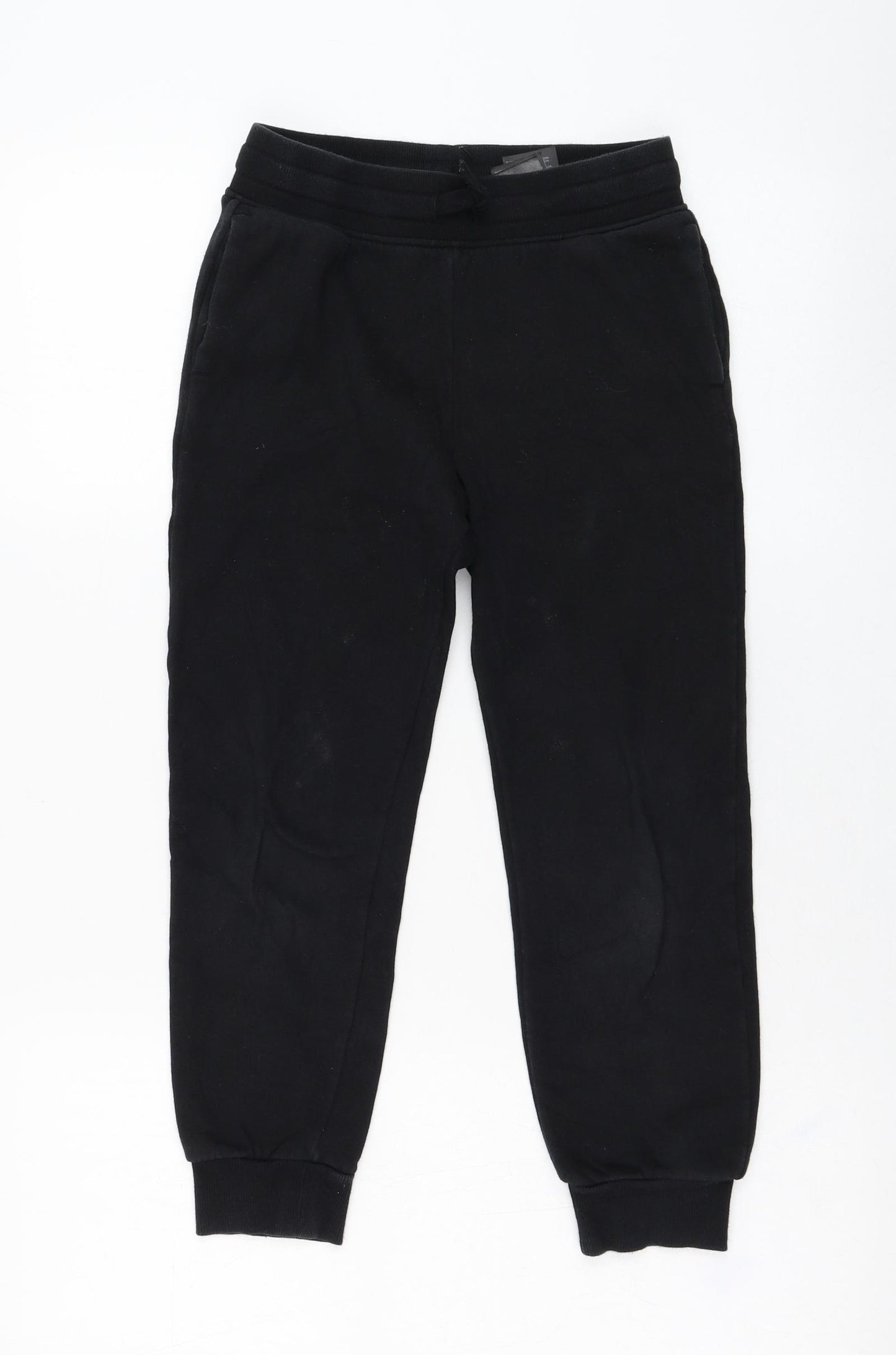 H&M Boys Black  Cotton Jogger Trousers Size 9-10 Years  Regular Pullover