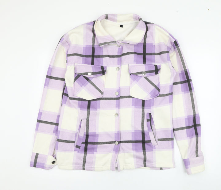 Preworn Womens Ivory Check  Jacket  Size S  Button