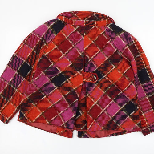 H&M Womens Red Check  Jacket  Size 10  Button