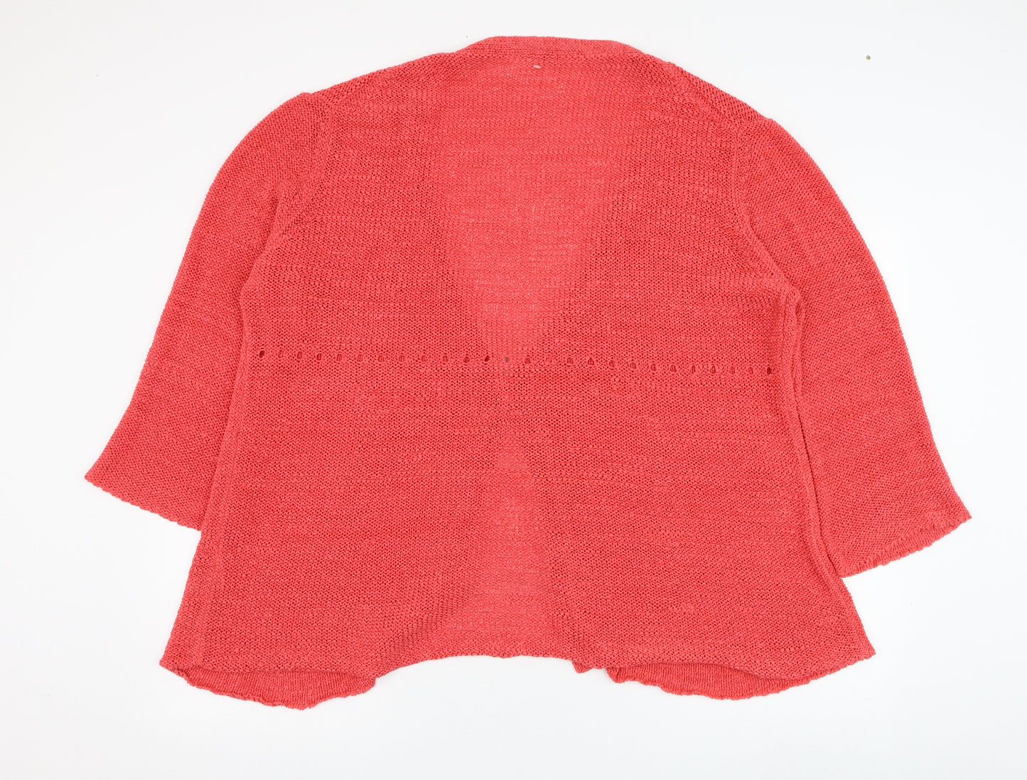 Marks and Spencer Womens Pink V-Neck  Acrylic Cardigan Jumper Size 20