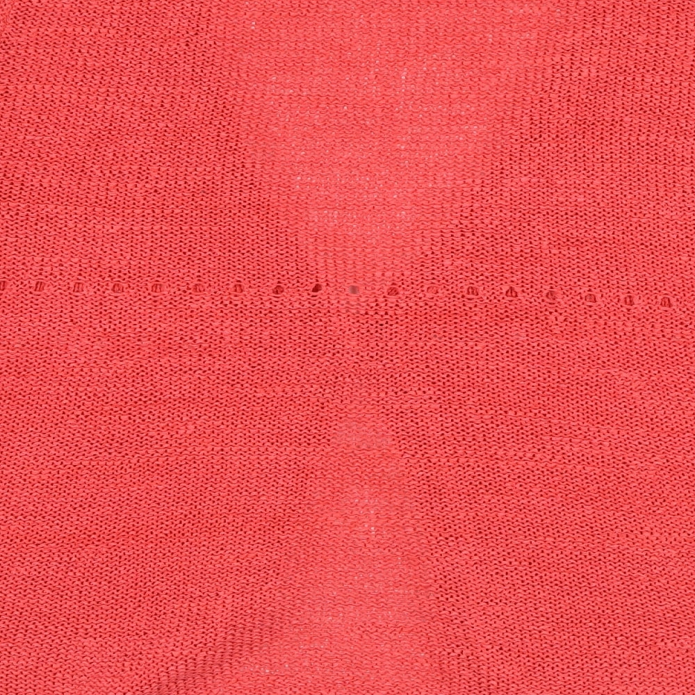 Marks and Spencer Womens Pink V-Neck  Acrylic Cardigan Jumper Size 20