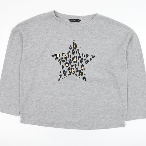 F&F Womens Grey  Polyester Pullover Sweatshirt Size 12  Pullover - Star