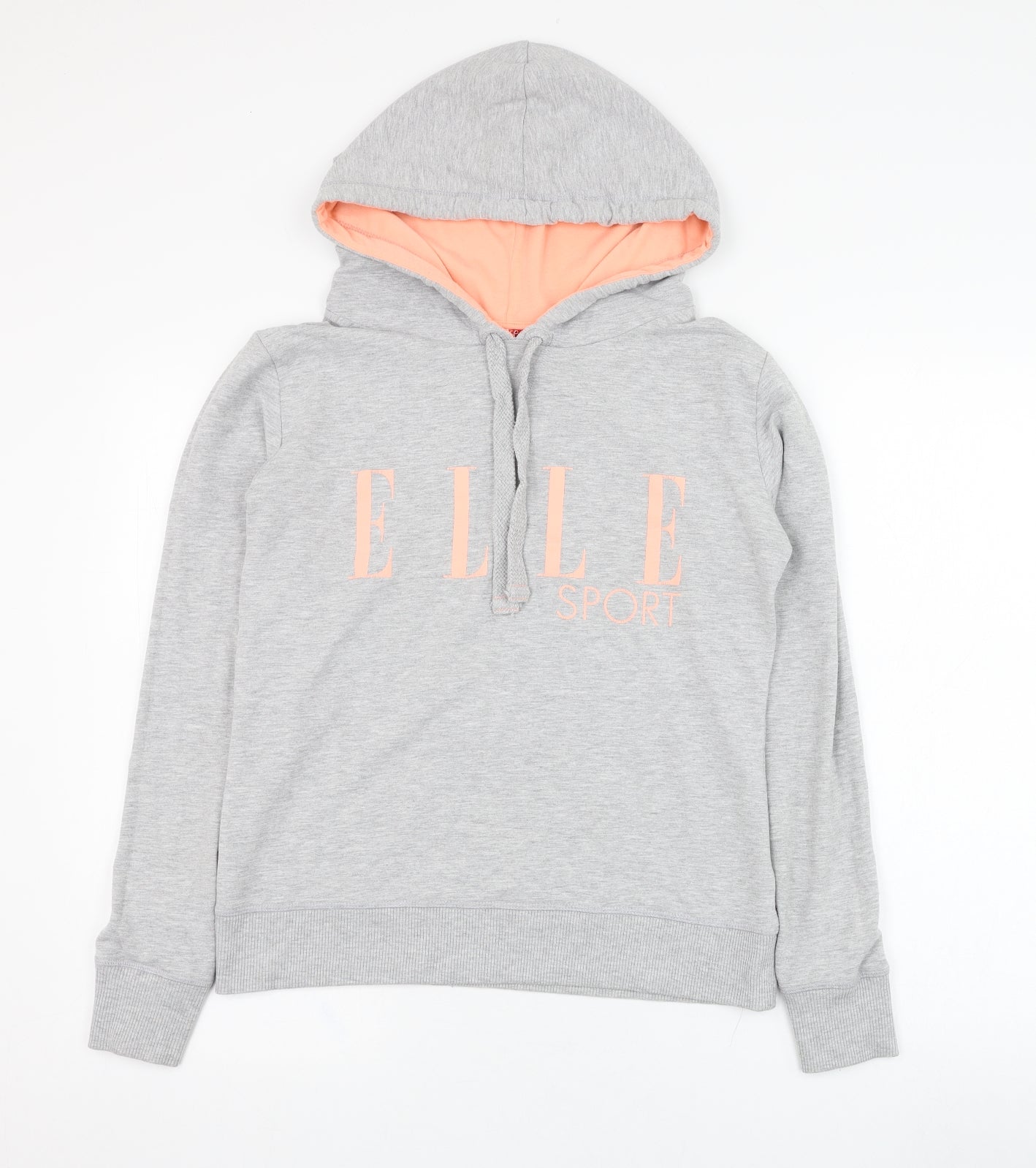 Elle Sport Womens Grey  Polyester Pullover Hoodie Size 10  Pullover