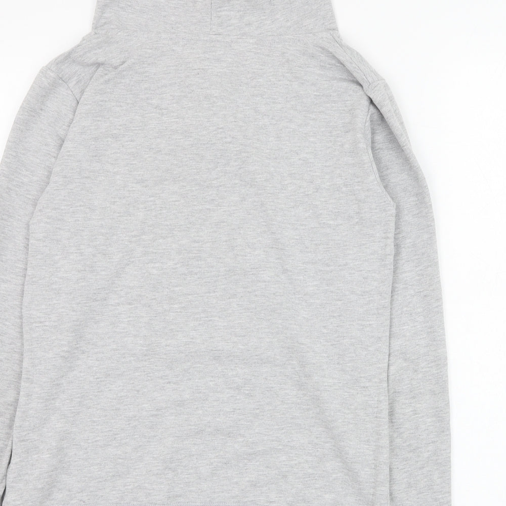 Elle Sport Womens Grey  Polyester Pullover Hoodie Size 10  Pullover