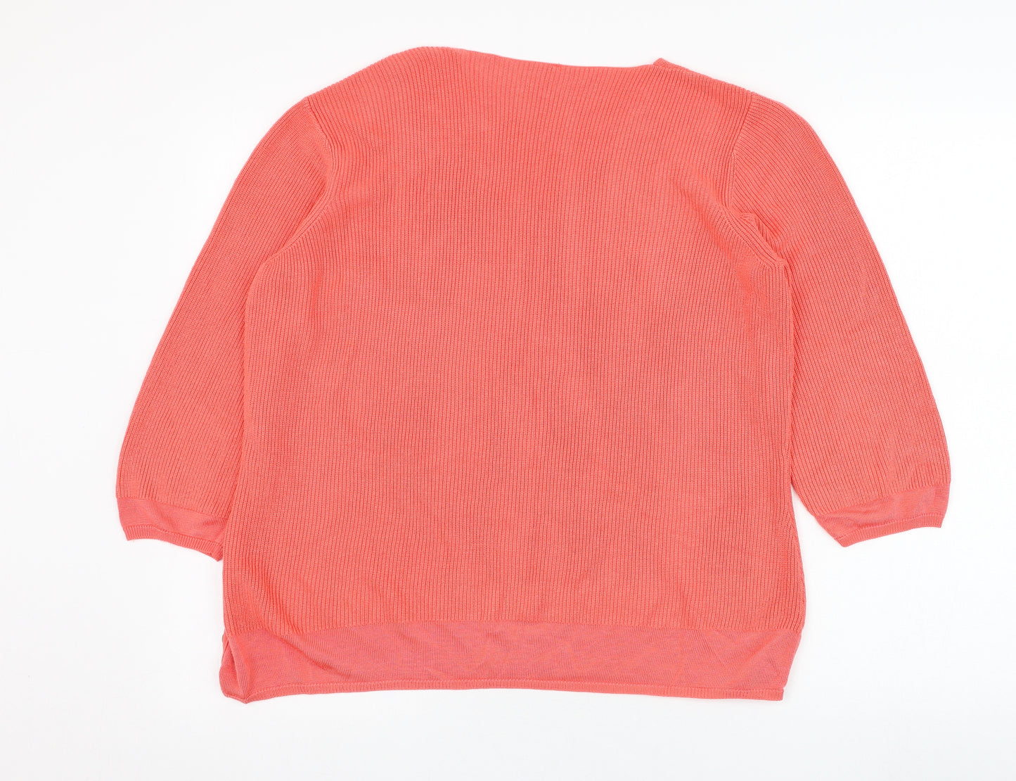 Marks and Spencer Womens Pink Round Neck  Viscose Pullover Jumper Size 16