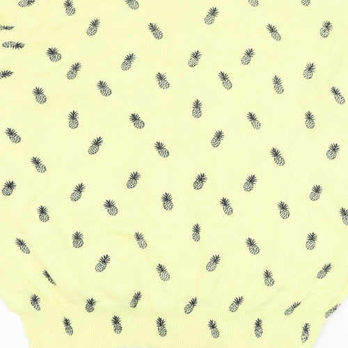 Atmosphere Womens Yellow Round Neck  Cotton Cardigan Jumper Size 12   - Pineapple