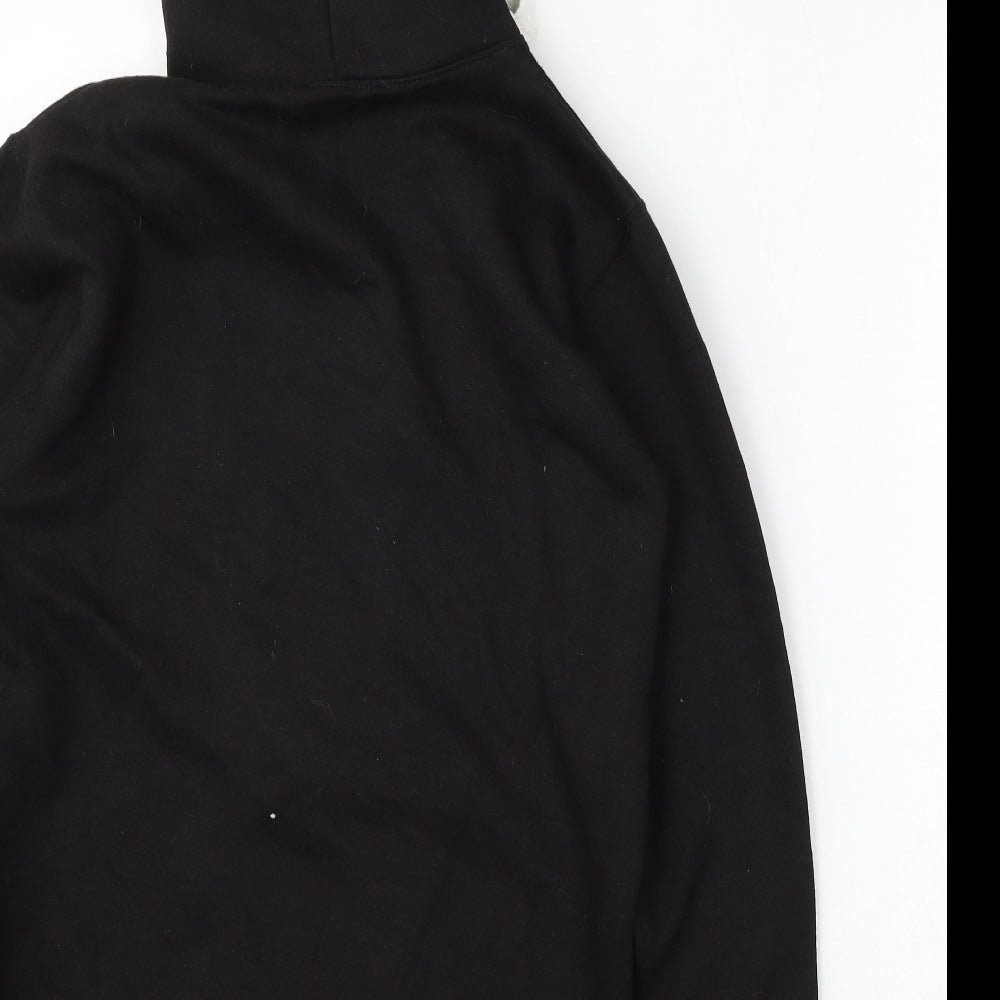 Be Jealous Womens Black  Cotton Pullover Hoodie Size M  Tie - Christmas