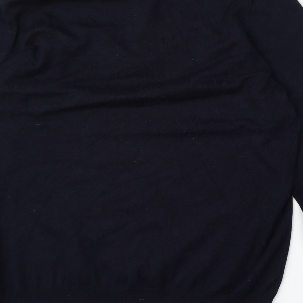 Christiano Baldinucci Mens Blue  Viscose  Polo Size L Collared Button