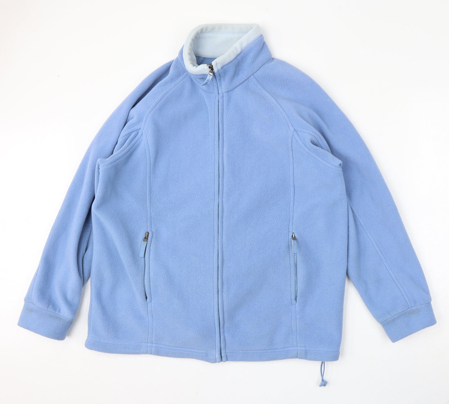 Marks and Spencer Womens Blue  Polyester Full Zip Sweatshirt Size 14  Zip