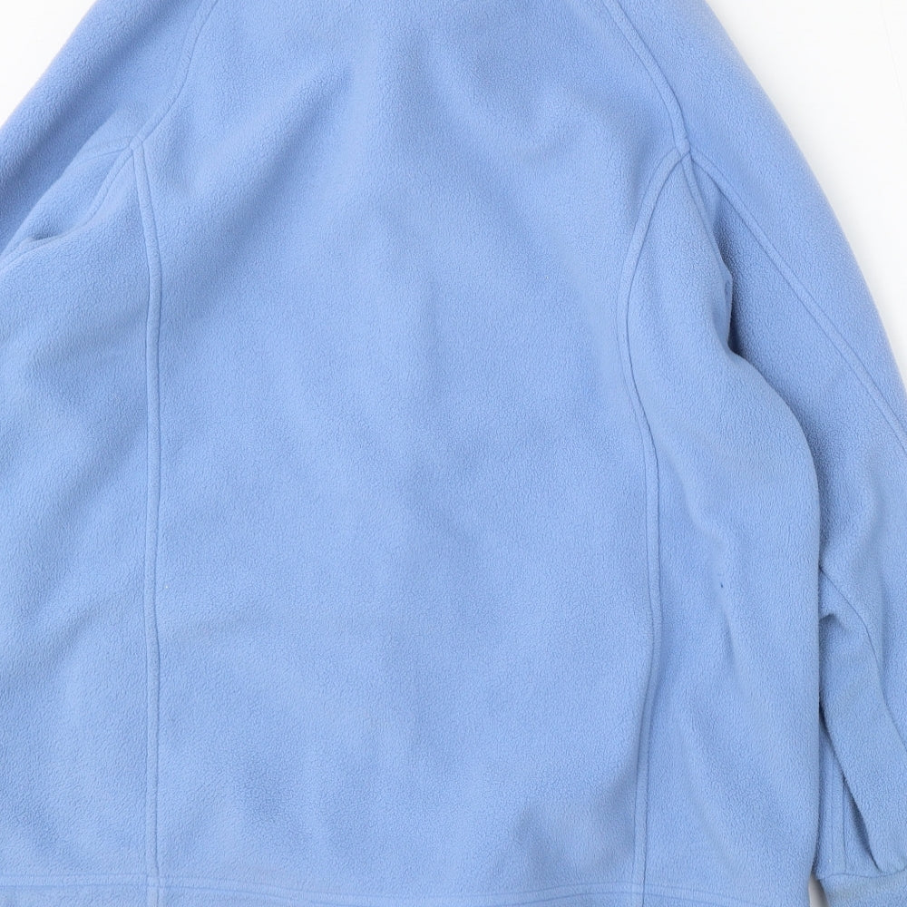 Marks and Spencer Womens Blue  Polyester Full Zip Sweatshirt Size 14  Zip
