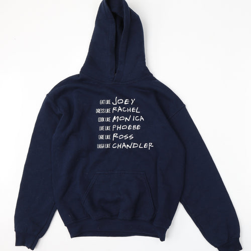 Gildan Boys Blue  Cotton Pullover Hoodie Size L   - Friends