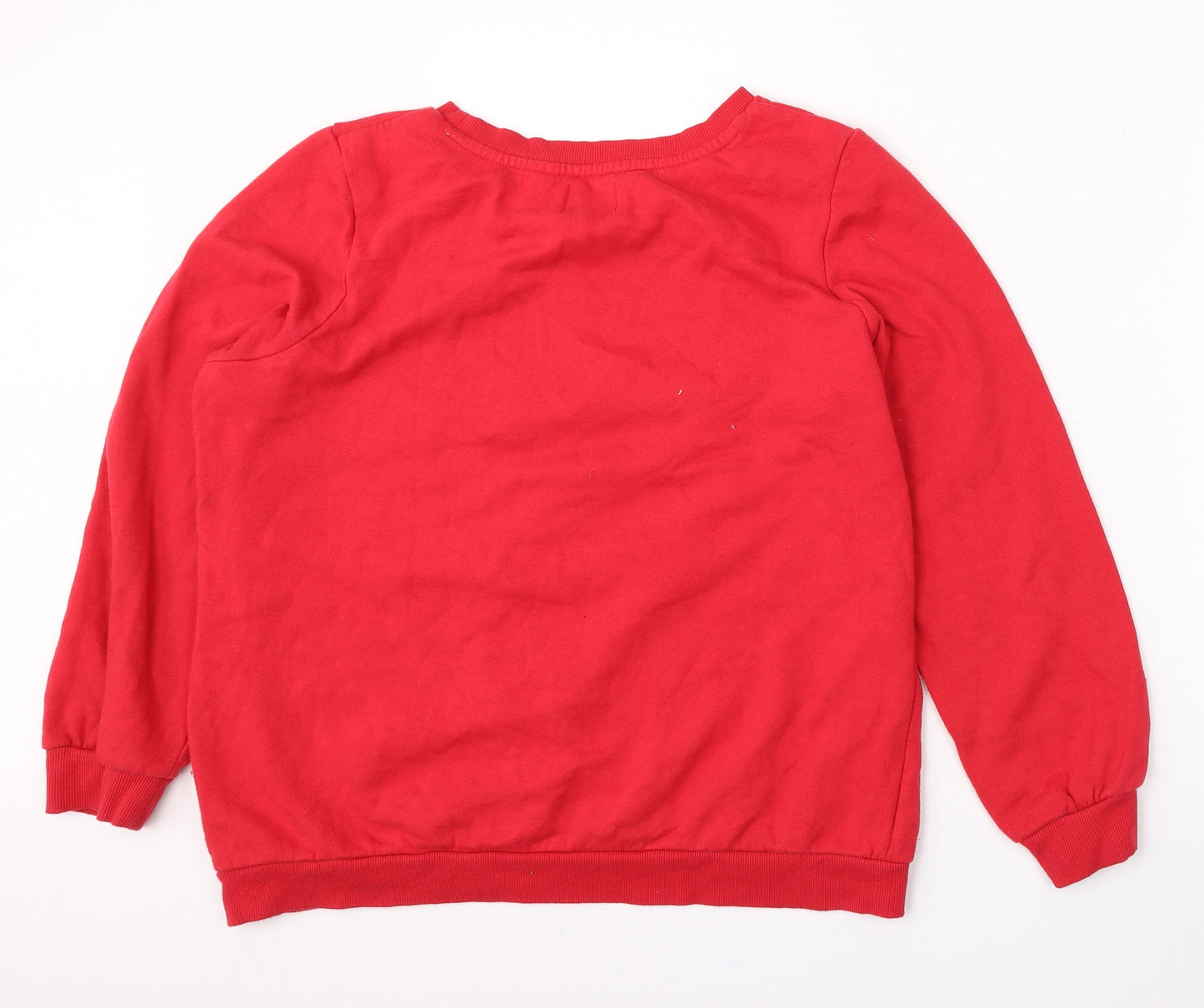 George Womens Red  Cotton Pullover Sweatshirt Size L   - Christmas