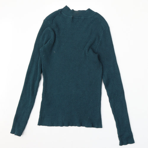 Primark Womens Blue Round Neck  Viscose Pullover Jumper Size 12