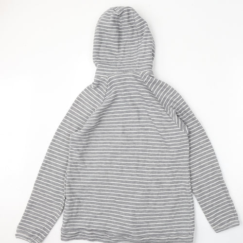 Mountain Warehouse Womens Grey Striped Cotton Full Zip Hoodie Size 16