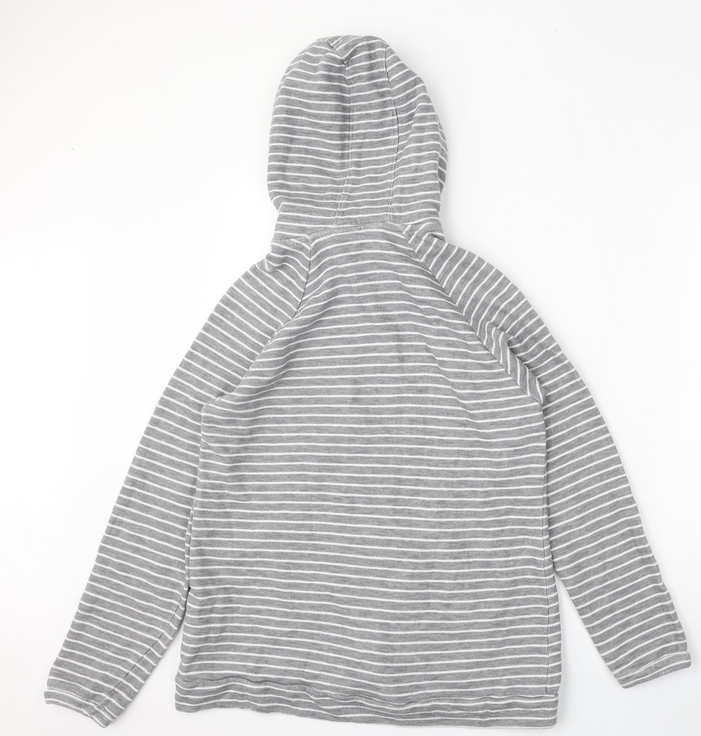 Mountain Warehouse Womens Grey Striped Cotton Full Zip Hoodie Size 16