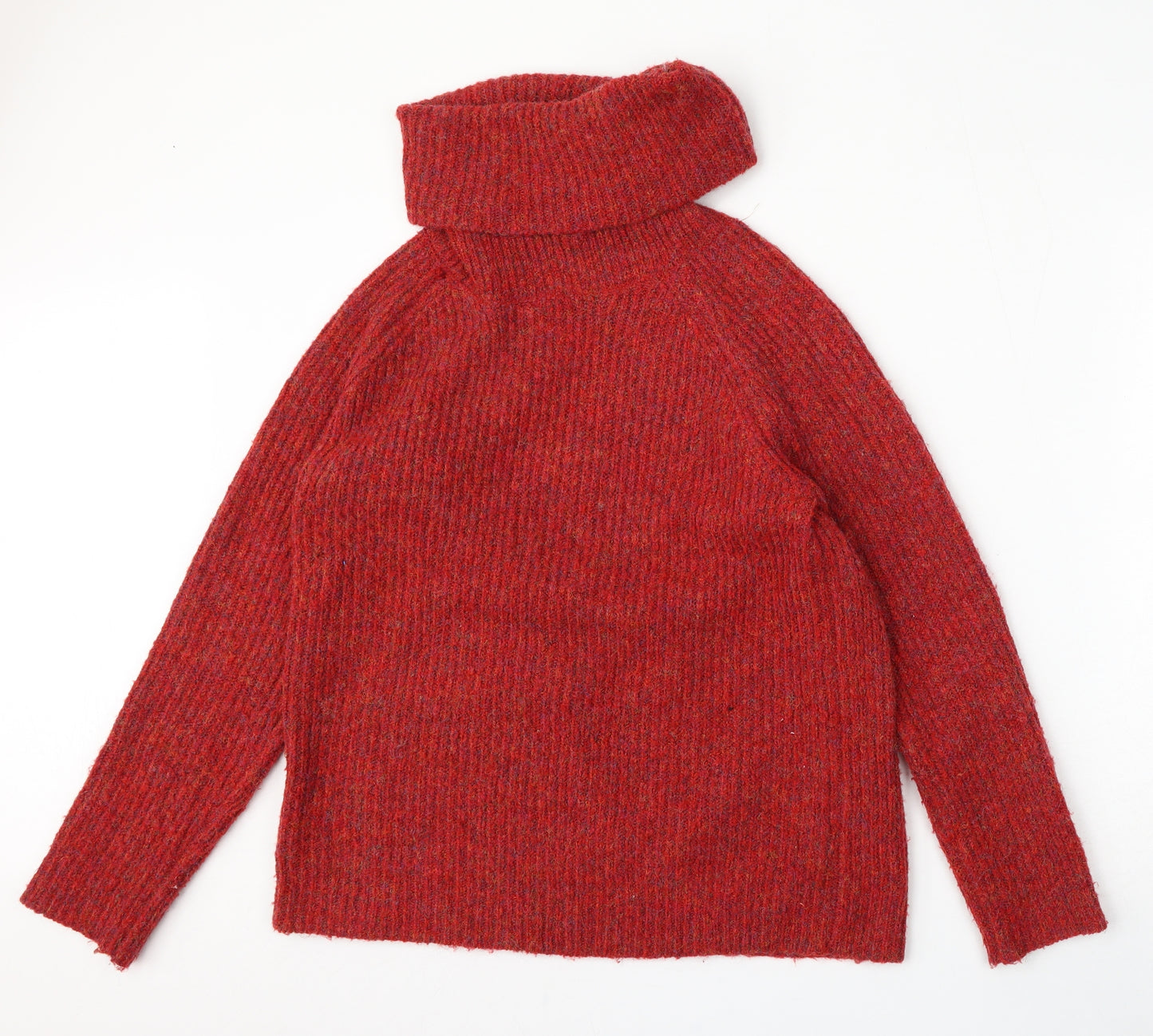 Matalan Womens Red Roll Neck  Polyester Pullover Jumper Size M