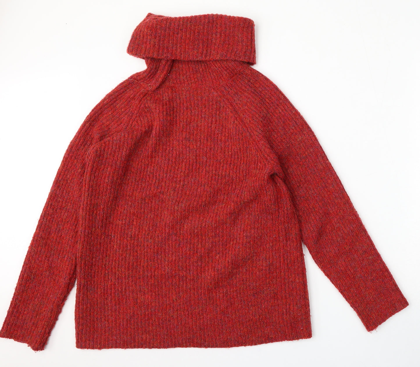 Matalan Womens Red Roll Neck  Polyester Pullover Jumper Size M