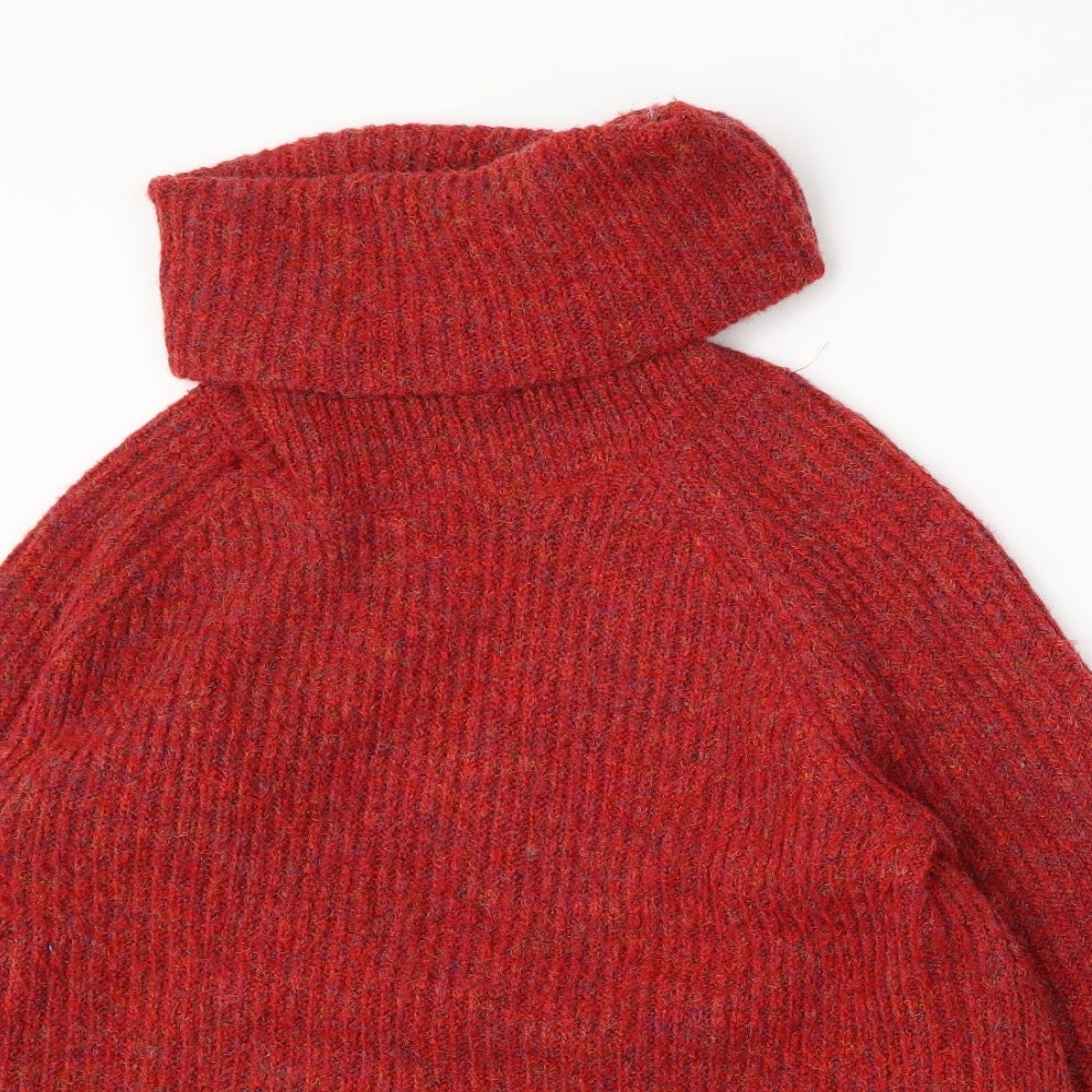 Matalan Womens Red Roll Neck  Polyester Pullover Jumper Size M