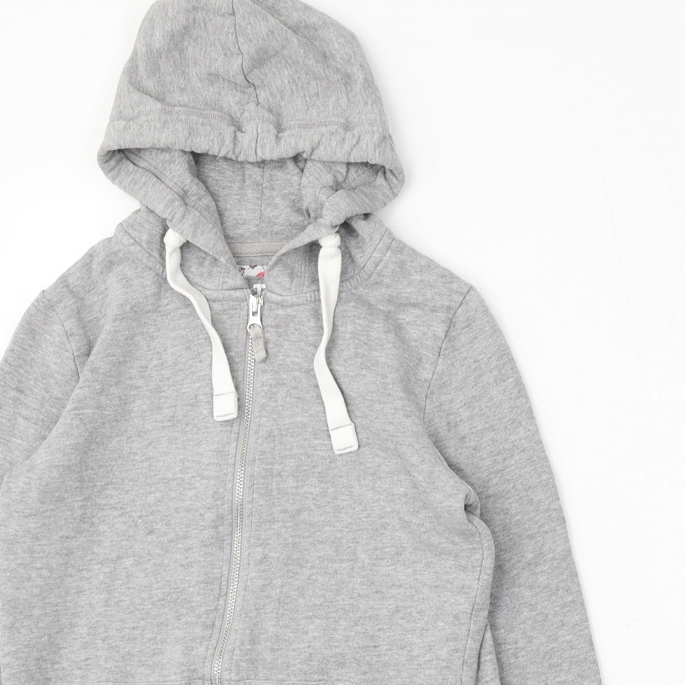 TU Womens Grey  Cotton Full Zip Hoodie Size 8