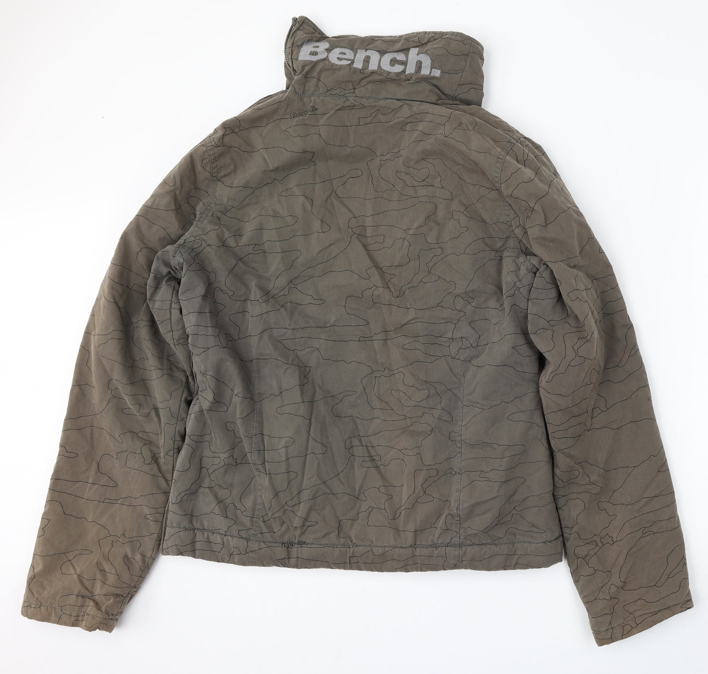 Bench Womens Green Geometric  Jacket  Size L  Zip