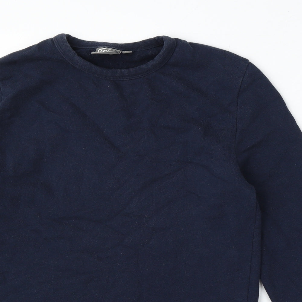 ASOS Mens Blue  Cotton Pullover Sweatshirt Size XS