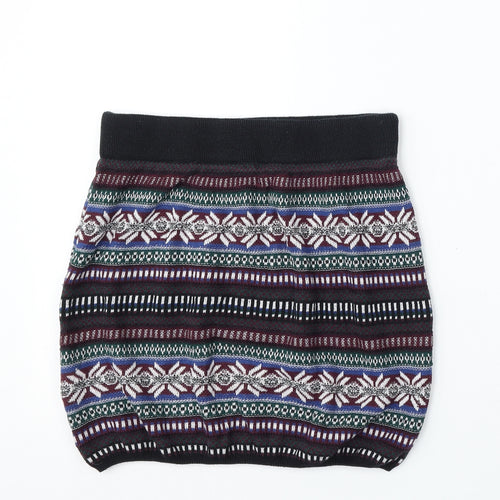 BDG Womens Multicoloured Geometric Cotton A-Line Skirt Size M  Regular