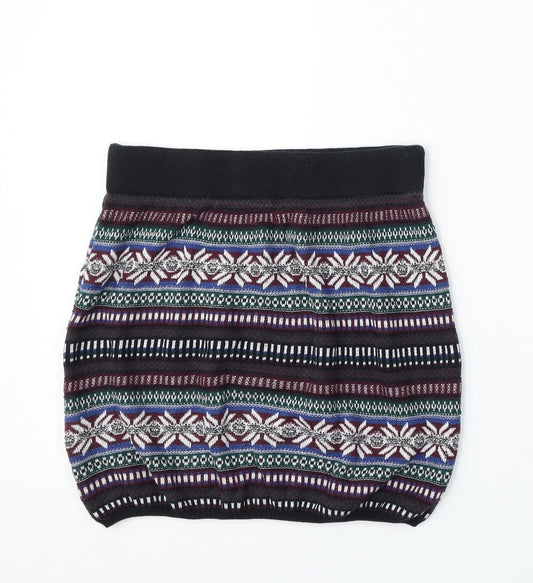 BDG Womens Multicoloured Geometric Cotton A-Line Skirt Size M  Regular