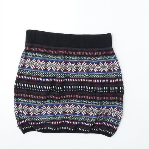 BDG Womens Multicoloured Geometric Cotton A-Line Skirt Size M  Regular