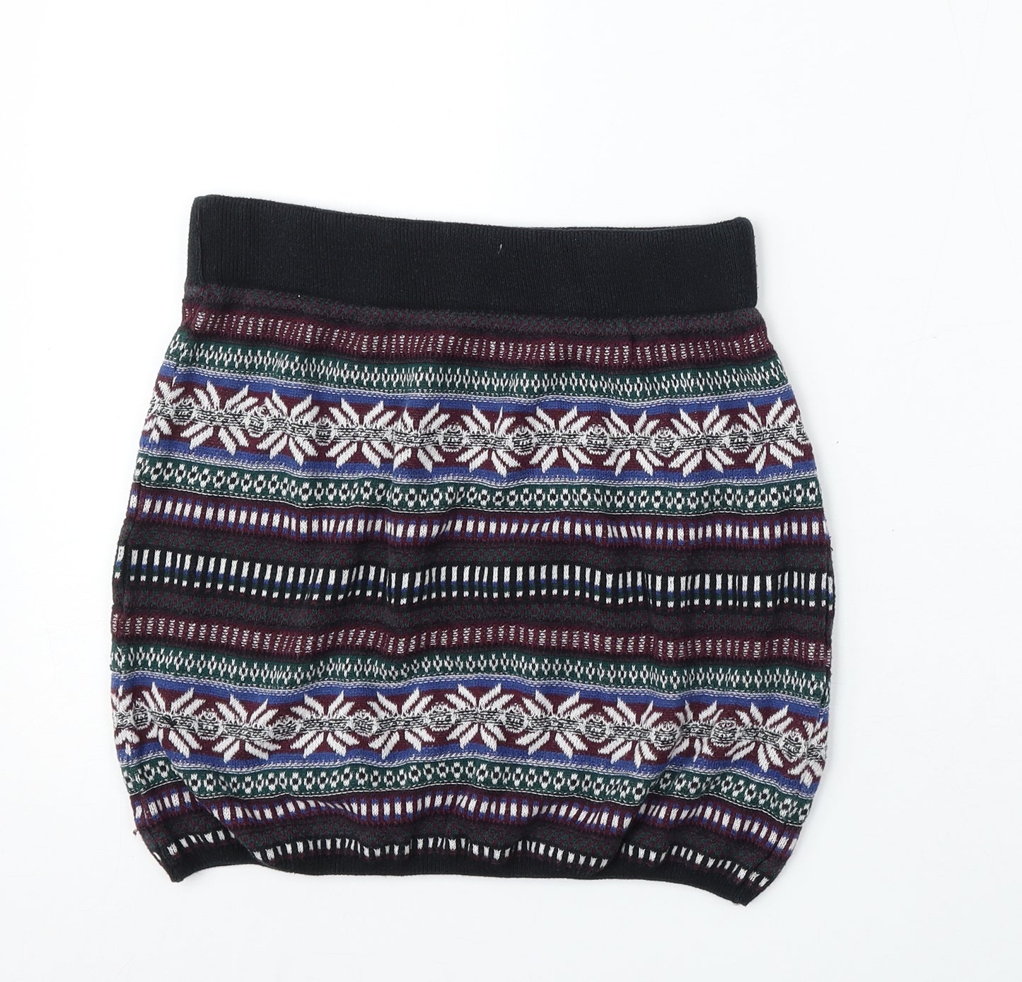 BDG Womens Multicoloured Geometric Cotton A-Line Skirt Size M  Regular