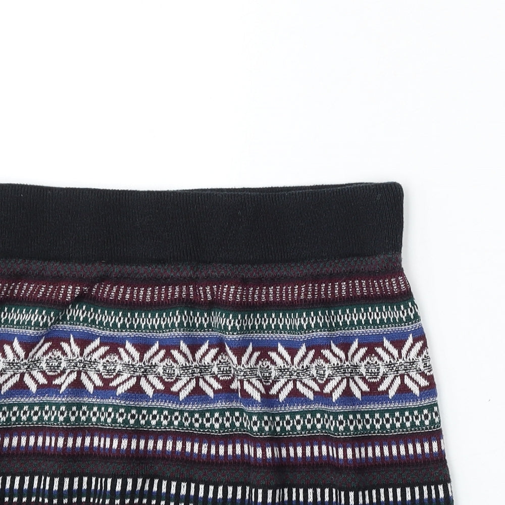 BDG Womens Multicoloured Geometric Cotton A-Line Skirt Size M  Regular