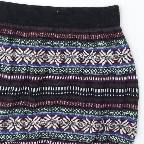 BDG Womens Multicoloured Geometric Cotton A-Line Skirt Size M  Regular