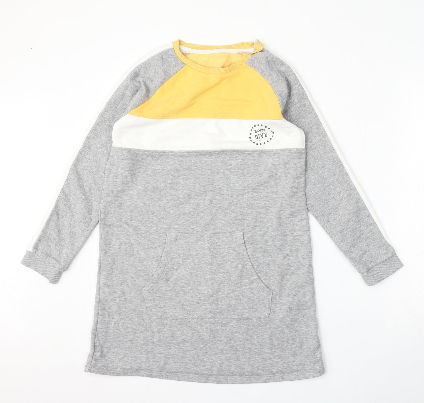 Nutmeg Girls Grey  Cotton Pullover Sweatshirt Size 10-11 Years